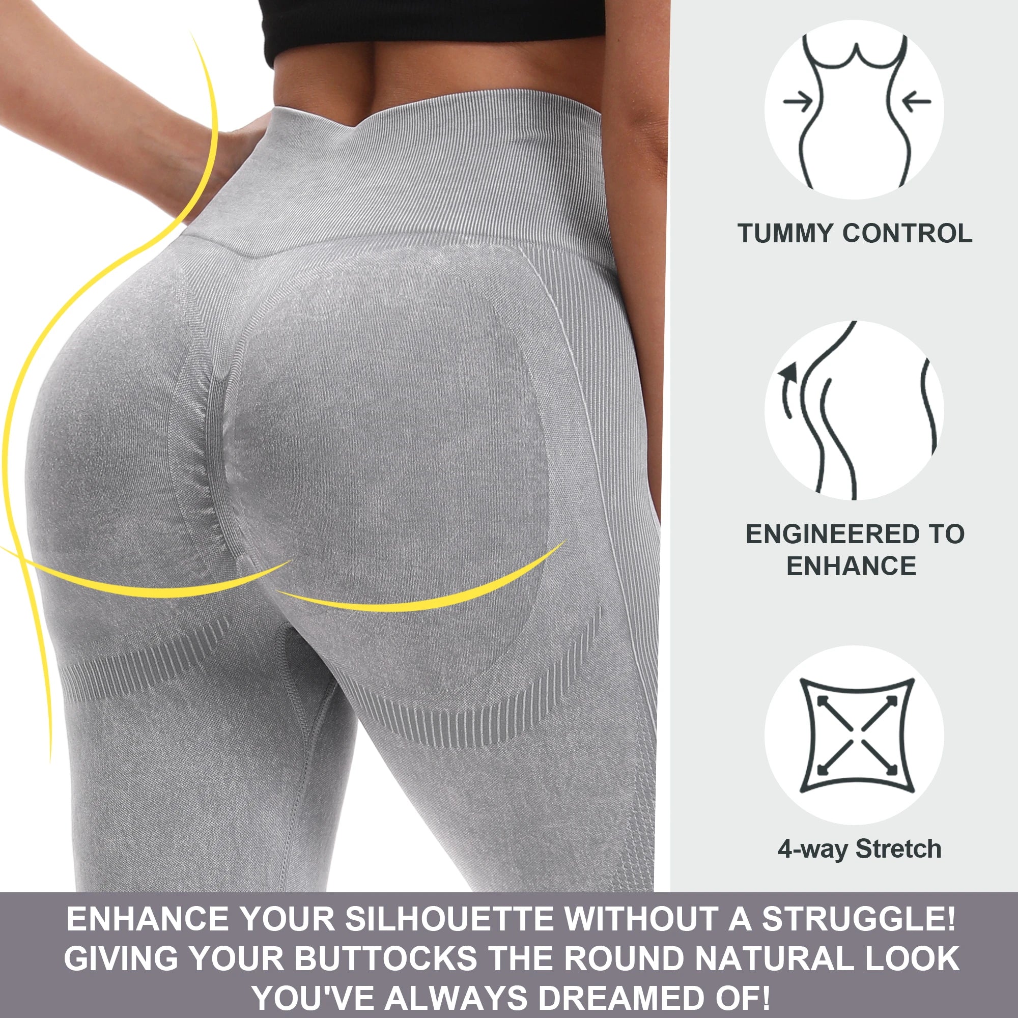 CurveLift High Waist Seamless Yoga Leggings